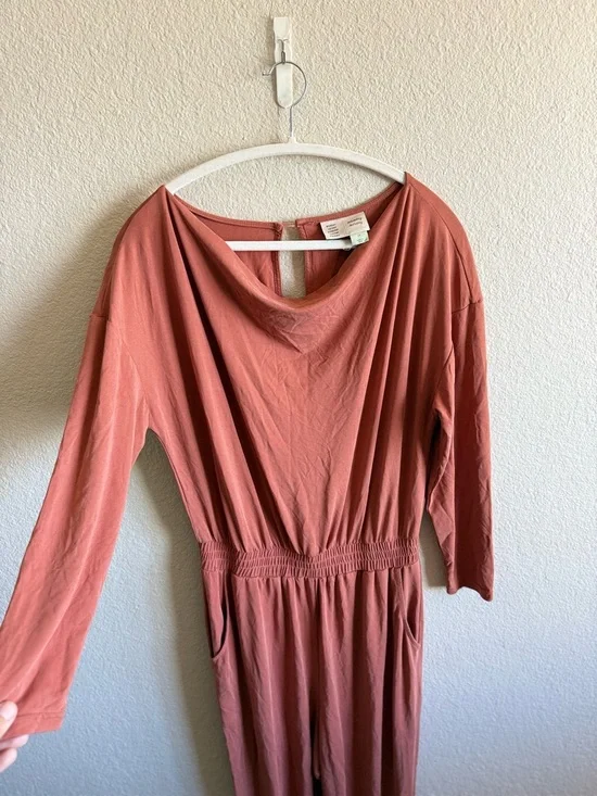 Anthropologie Saturday Sunday Dylan Cowl Neck Jumpsuit Loungewear Casual Rust - Picture 4 of 10